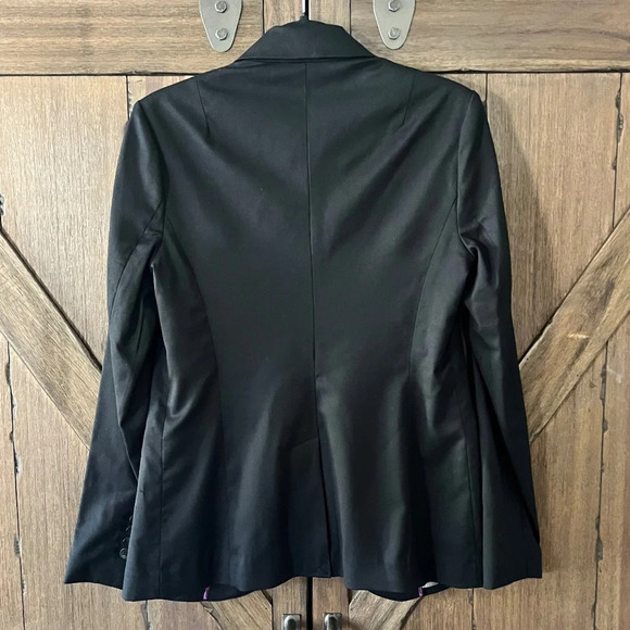 Eddie Bauer Classic Black Single Button Lined Wool Blend Blazer Size 4 NWT - Picture 2 of 10